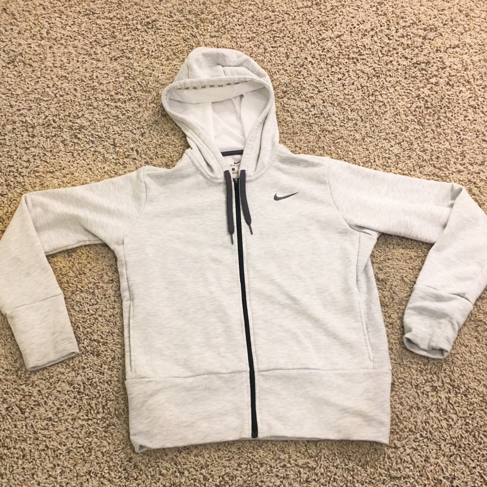 NIKE dry-fit jacket!! women’s, grayish-white